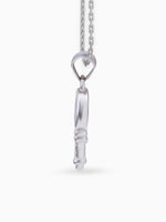 Side view SIJA 925 silver jewellery black pink memory key pendant stylish handcrafted accessory perfect for weddings parties anniversaries and festive wear