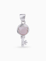 Hero shot SIJA 925 silver jewellery black pink memory key pendant BIS hallmarked elegant timeless accessory perfect for weddings festive wear and gifting