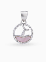 Hero shot SIJA 925 silver jewellery black pink mystic dolphin pendant BIS hallmarked elegant timeless accessory perfect for weddings festive wear and gifting