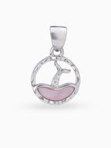 Hero shot SIJA 925 silver jewellery black pink mystic dolphin pendant BIS hallmarked elegant timeless accessory perfect for weddings festive wear and gifting