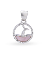 Close up SIJA 925 silver jewellery black pink mystic dolphin pendant handcrafted premium design versatile accessory for everyday wear and special occasions