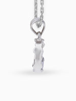Side view SIJA 925 silver jewellery black pink mystic dolphin pendant stylish handcrafted accessory perfect for weddings parties anniversaries and festive wear