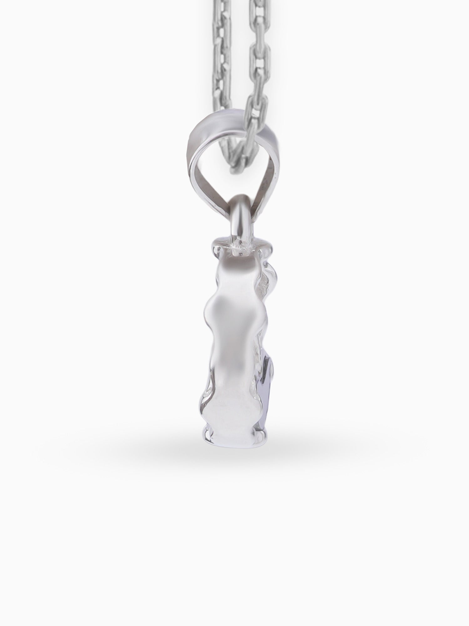 Side view SIJA 925 silver jewellery black pink mystic dolphin pendant stylish handcrafted accessory perfect for weddings parties anniversaries and festive wear