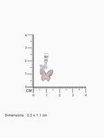 BIS hallmark view SIJA 925 silver jewellery black pink twin butterfly pendant certified premium accessory elegant timeless design for gifting and celebrations
