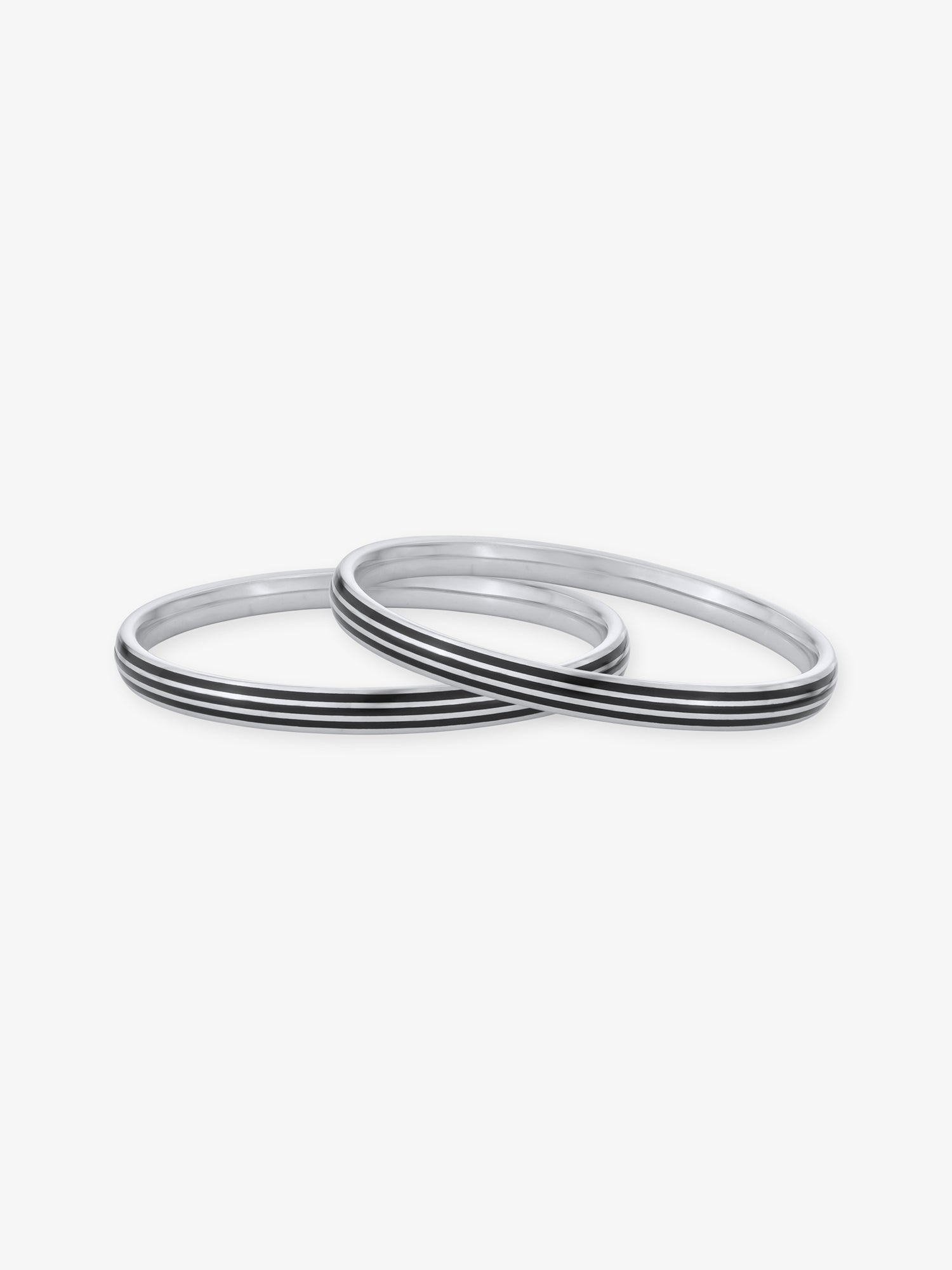 SIJA 925 Silver Black Triple Stripe Kids Bangle sterling silver jewellery playful kids design full front hero view accessory