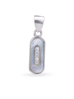 Hero shot SIJA 925 silver jewellery black white cosmic beam pendant BIS hallmarked elegant timeless accessory perfect for weddings festive wear and gifting