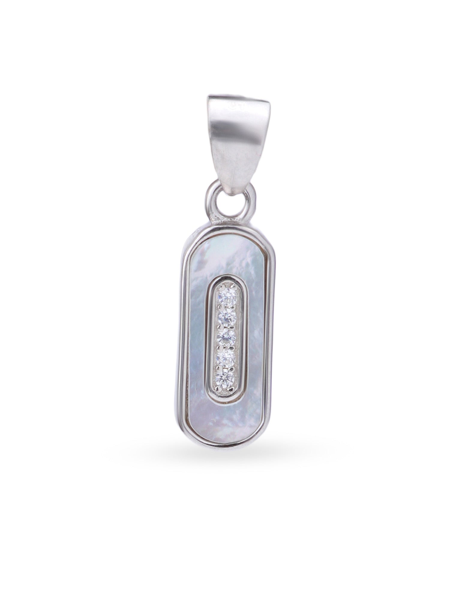 Hero shot SIJA 925 silver jewellery black white cosmic beam pendant BIS hallmarked elegant timeless accessory perfect for weddings festive wear and gifting