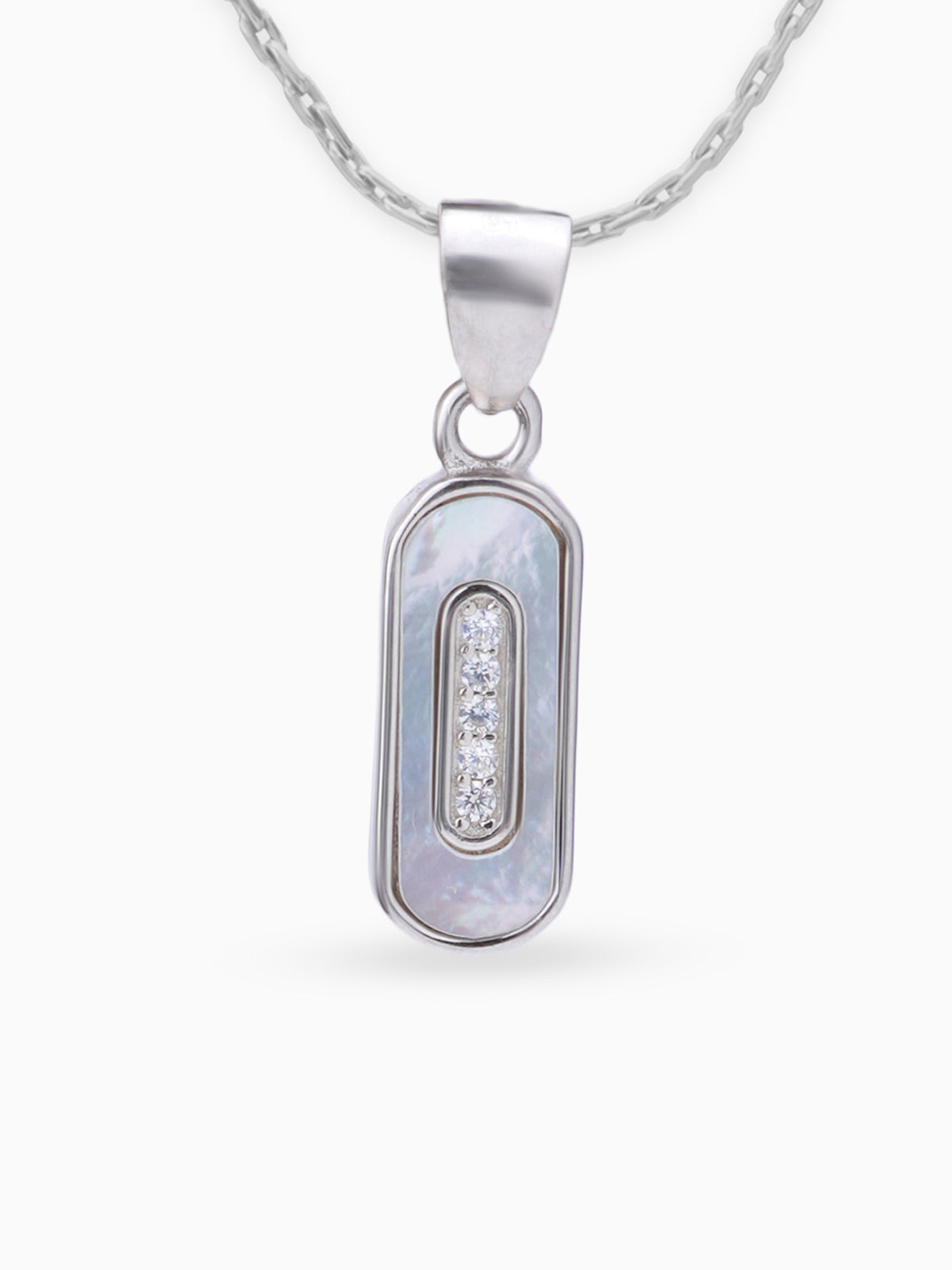 Close up SIJA 925 silver jewellery black white cosmic beam pendant handcrafted premium design versatile accessory for everyday wear and special occasions