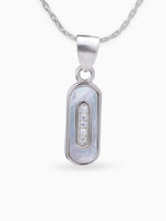 Close up SIJA 925 silver jewellery black white cosmic beam pendant handcrafted premium design versatile accessory for everyday wear and special occasions