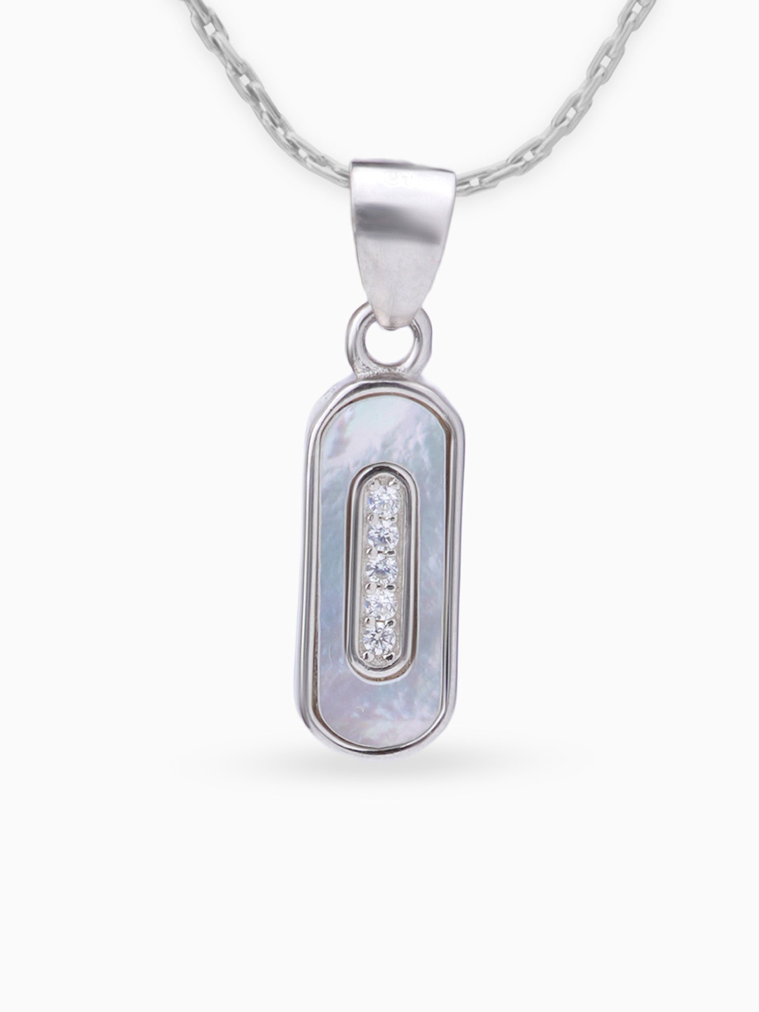 Close up SIJA 925 silver jewellery black white cosmic beam pendant handcrafted premium design versatile accessory for everyday wear and special occasions