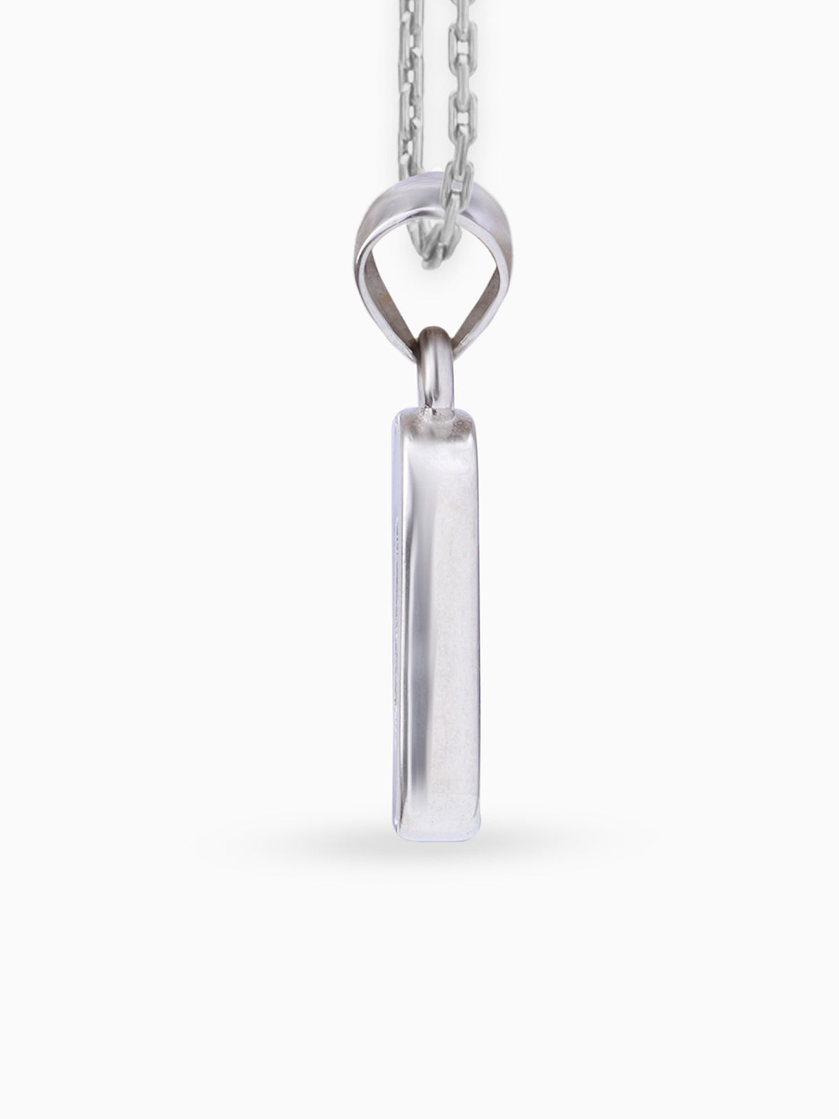 Side view SIJA 925 silver jewellery black white cosmic beam pendant stylish handcrafted accessory perfect for weddings parties anniversaries and festive wear