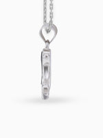 Side view SIJA 925 silver jewellery black white dolphin grace pendant stylish handcrafted accessory perfect for weddings parties anniversaries and festive wear