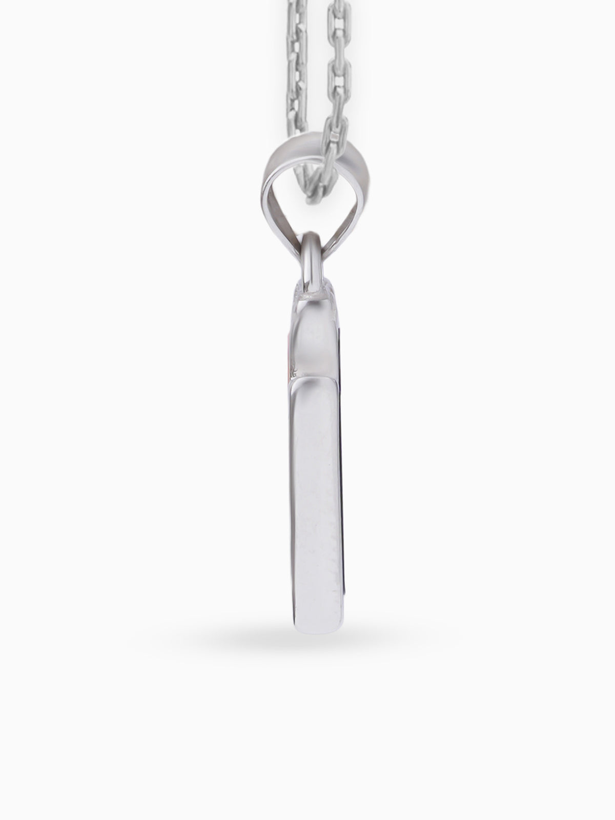 Side view SIJA 925 silver jewellery black white lightning bolt pendant stylish handcrafted accessory perfect for weddings parties anniversaries and festive wear