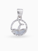 Hero shot SIJA 925 silver jewellery black white mystic dolphin pendant BIS hallmarked elegant timeless accessory perfect for weddings festive wear and gifting