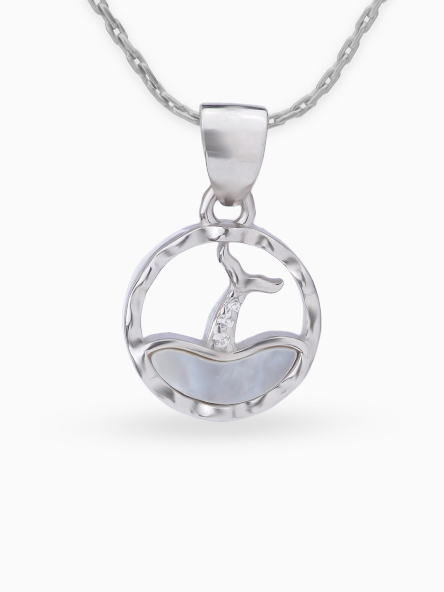 Close up SIJA 925 silver jewellery black white mystic dolphin pendant handcrafted premium design versatile accessory for everyday wear and special occasions