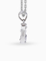 Side view SIJA 925 silver jewellery black white mystic dolphin pendant stylish handcrafted accessory perfect for weddings parties anniversaries and festive wear