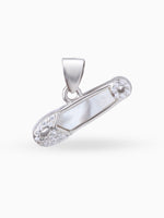 Hero shot SIJA 925 silver jewellery black white safety pin pendant BIS hallmarked elegant timeless accessory perfect for weddings festive wear and gifting
