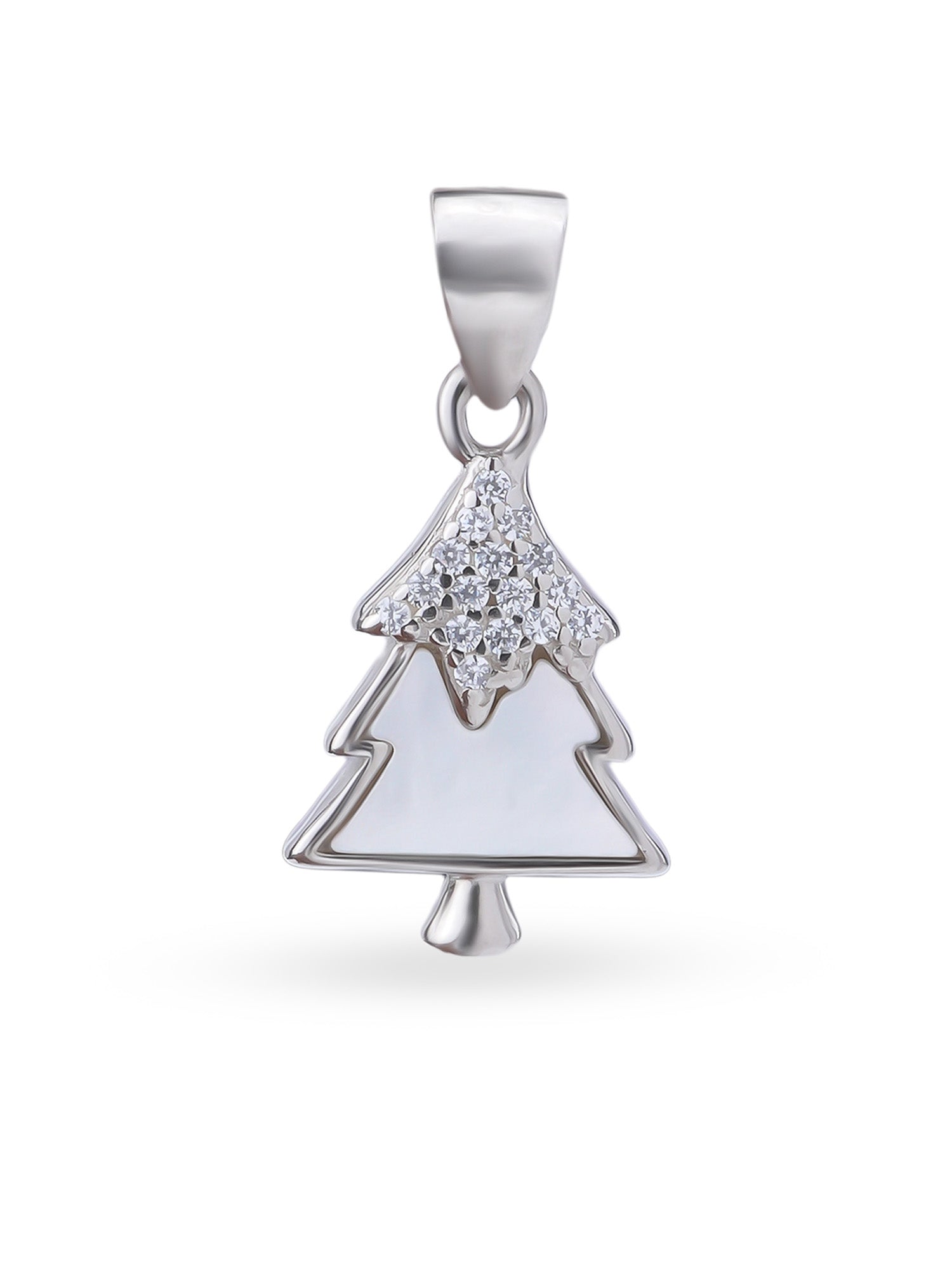 Close up SIJA 925 silver jewellery black white sparkle tree pendant handcrafted premium design versatile accessory for everyday wear and special occasions