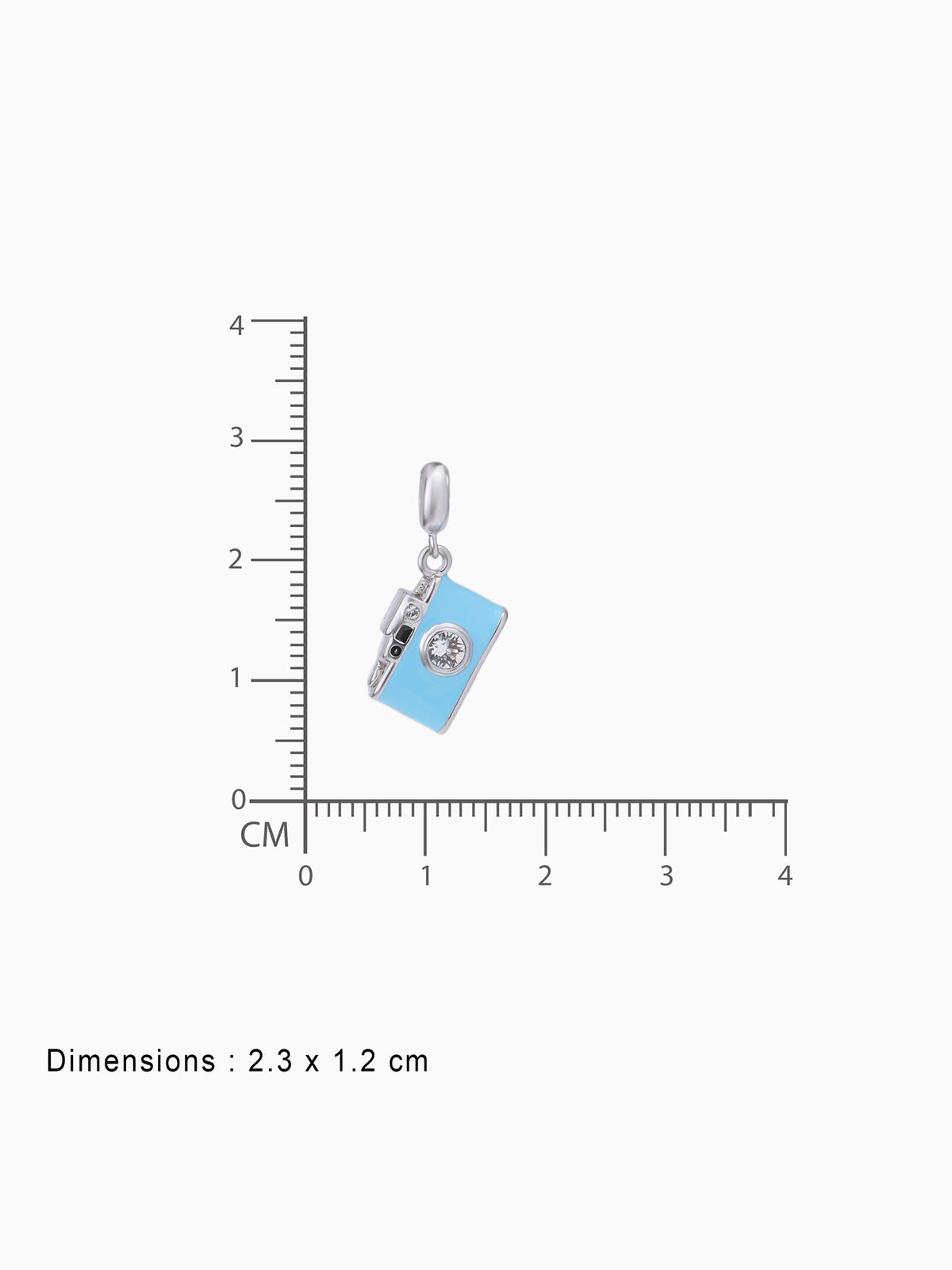 BIS hallmark view SIJA 925 silver jewellery blue camera charm certified premium accessory stylish motif for gifting and celebrations