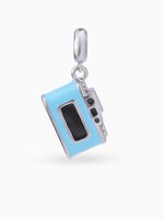 Close up SIJA 925 silver jewellery blue camera charm handcrafted premium design versatile accessory for everyday wear and special occasions