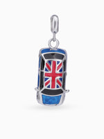 Close up SIJA 925 silver jewellery blue car charm handcrafted premium design versatile accessory for everyday wear and special occasions