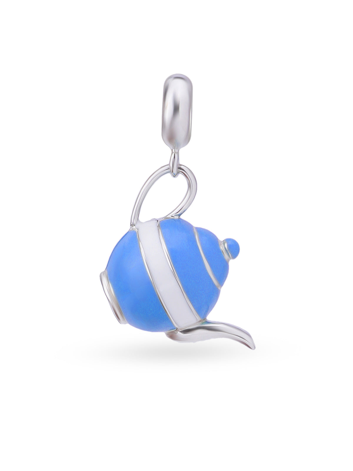Hero shot SIJA 925 silver jewellery blue cup charm BIS hallmarked elegant accessory perfect for birthdays festive wear and gifting