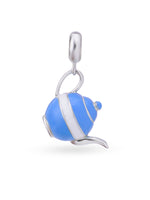 Hero shot SIJA 925 silver jewellery blue cup charm BIS hallmarked elegant accessory perfect for birthdays festive wear and gifting