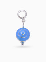Side view SIJA 925 silver jewellery blue cup charm stylish handcrafted accessory perfect for parties anniversaries and festive wear