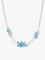 Close‑up of SIJA 925 silver Flower Necklace showing intricate floral detailing handcrafted sterling silver jewellery timeless accessory