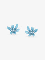 Detailed view of SIJA 925 silver Flower Earrings highlighting ornamental finish polished sterling silver craftsmanship delicate floral motif