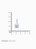 BIS hallmark view SIJA 925 silver jewellery blue lock charm certified premium accessory elegant motif for gifting and celebrations