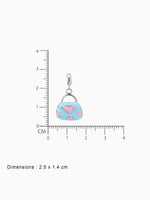 BIS hallmark view SIJA 925 silver jewellery blue pink heart bag charm certified premium accessory stylish motif for gifting and celebrations