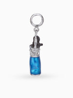 Side view SIJA 925 silver jewellery blue shoe charm stylish handcrafted accessory perfect for parties anniversaries and festive wear