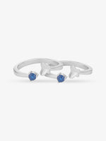 SIJA 925 Silver Blue Stone Butterfly Toe Ring elegant sterling silver jewellery accessory front view