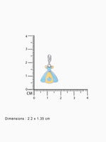 BIS hallmark view SIJA 925 silver jewellery blue yellow dress charm certified premium accessory elegant timeless design for gifting and celebrations