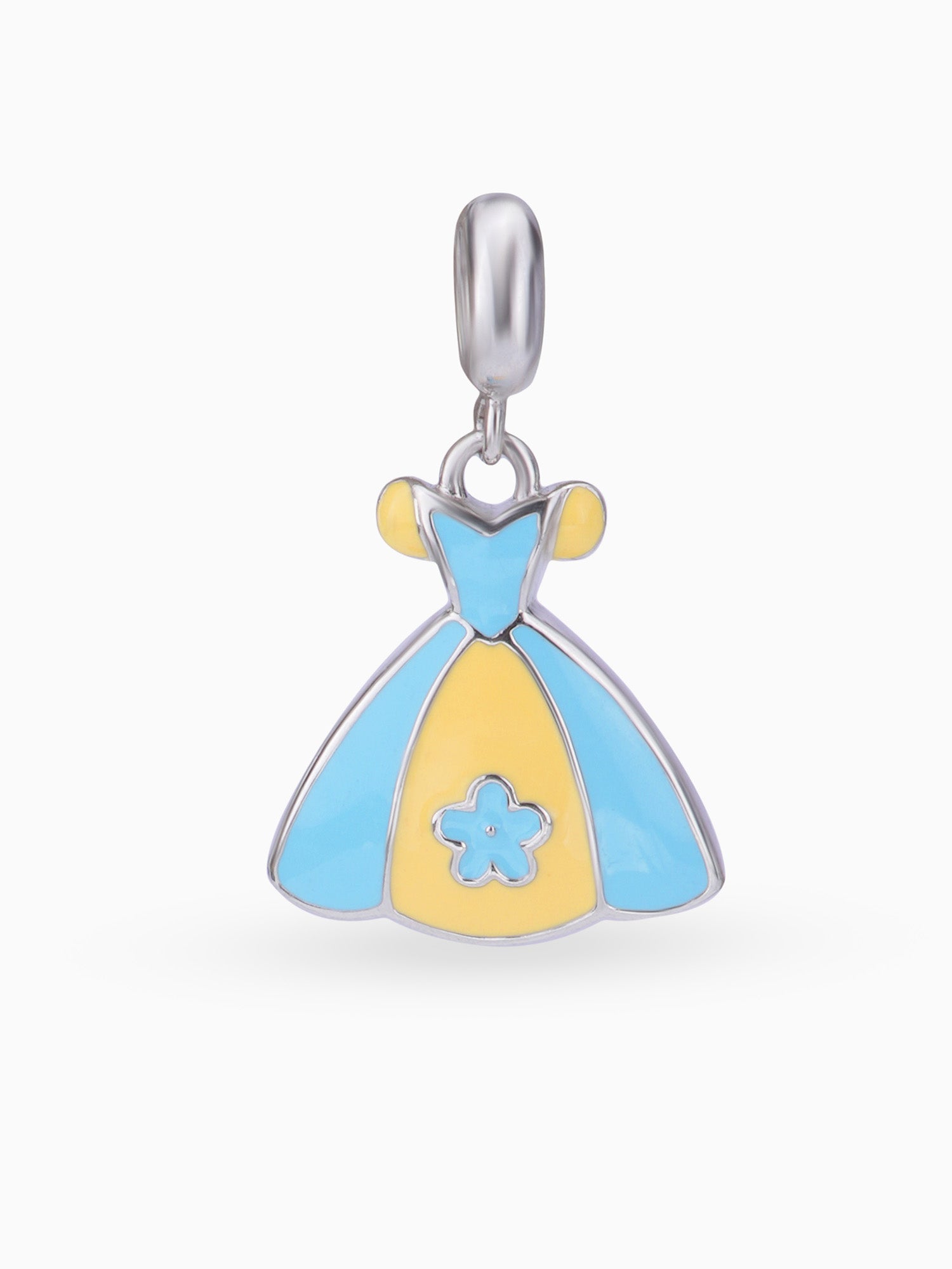 Close up SIJA 925 silver jewellery blue yellow dress charm handcrafted premium design versatile accessory for everyday wear and special occasions
