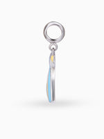 Side view SIJA 925 silver jewellery blue yellow dress charm stylish handcrafted accessory perfect for weddings parties anniversaries and festive wear