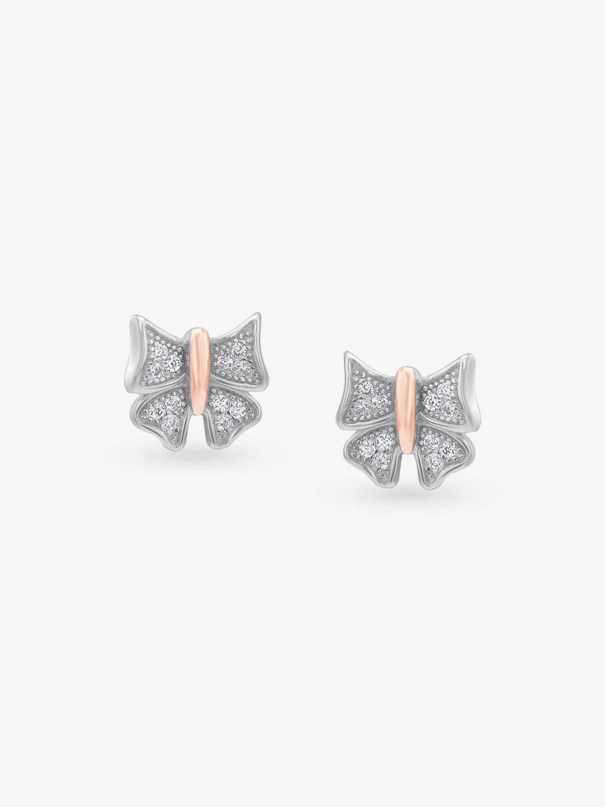 SIJA 925 Silver Butterfly Bliss Stud elegant sterling silver jewellery accessory front view