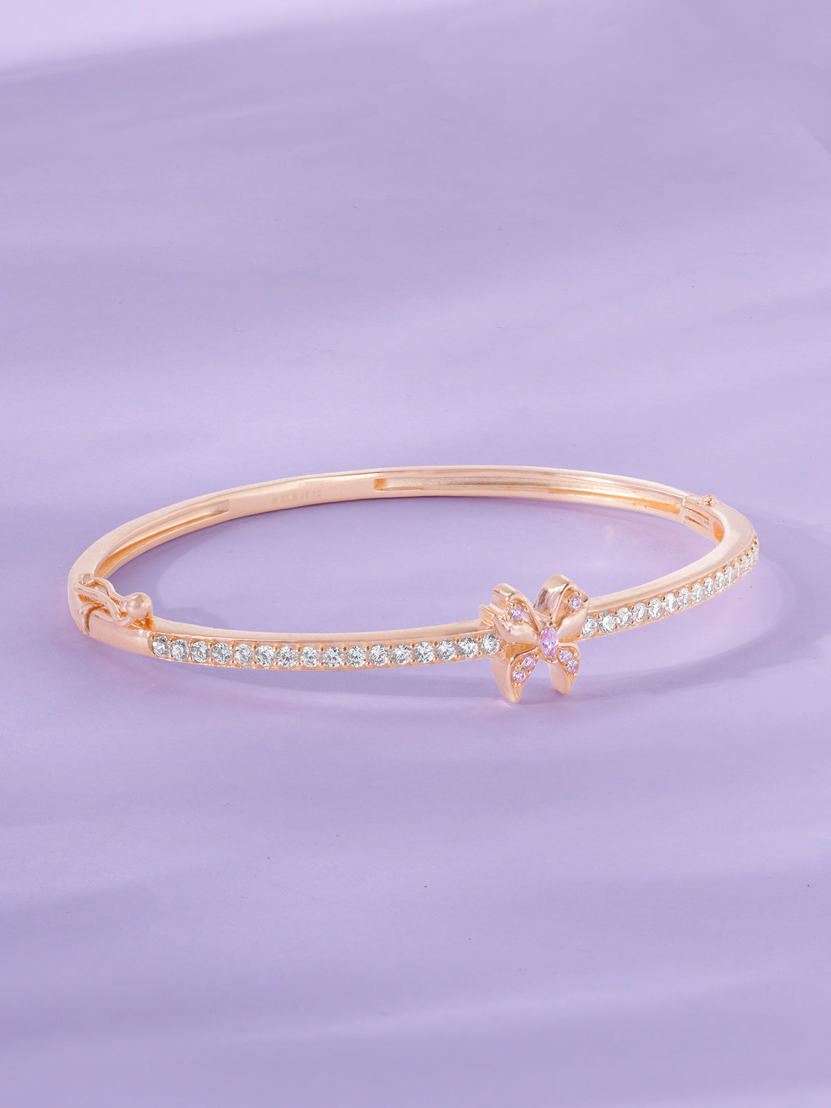 Close‑up of SIJA 925 Silver Butterfly Brilliance Cuff Bracelet showing sparkling butterfly motif embellishments handcrafted sterling silver jewellery timeless accessory