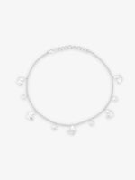 SIJA 925 Silver Butterfly Bud Anklet sterling silver jewellery elegant hero shot