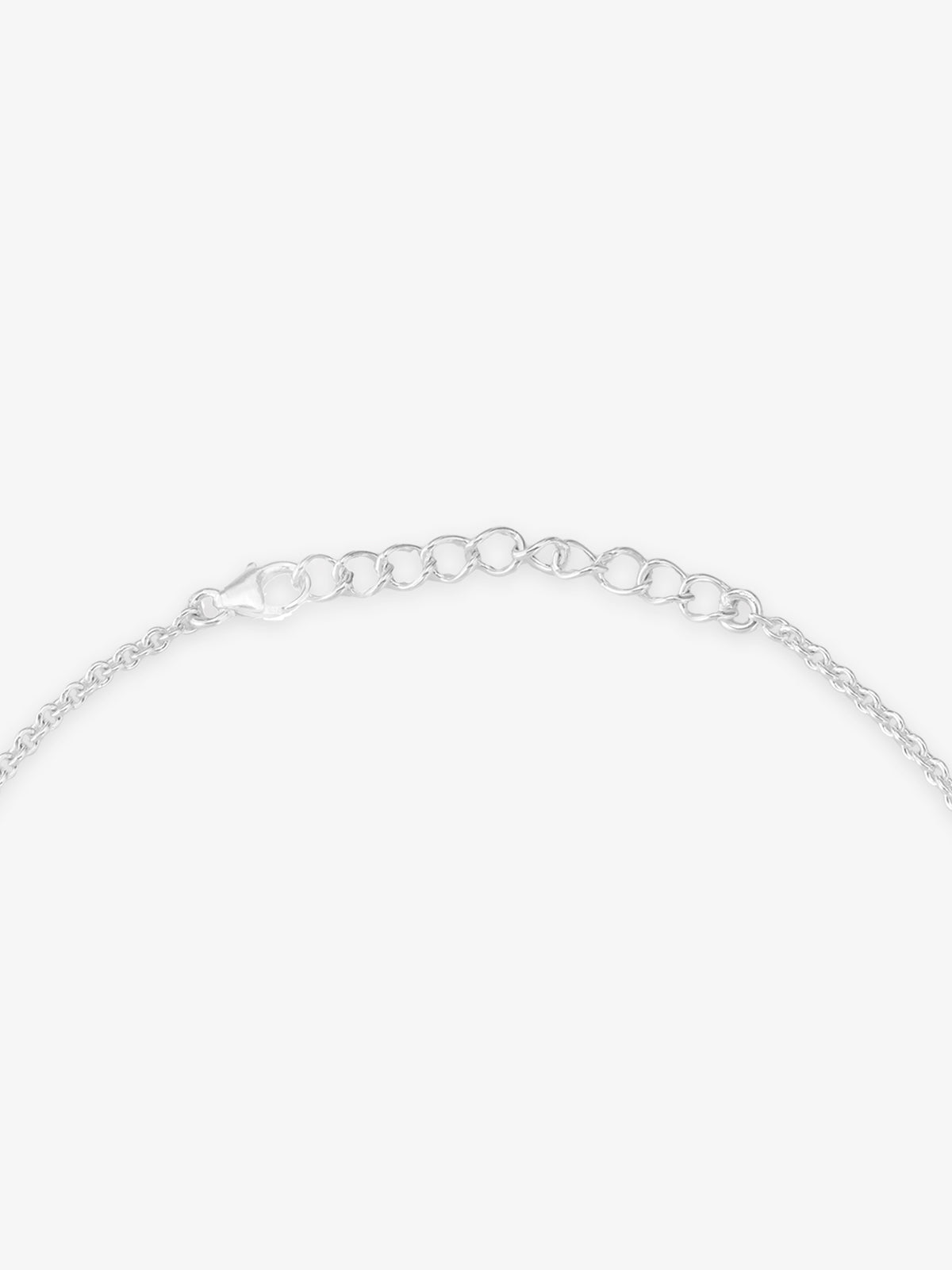 Side profile of SIJA 925 Silver Butterfly Bud Anklet showing durable sterling silver chain artistry
