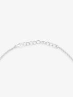 Side profile of SIJA 925 Silver Butterfly Bud Anklet showing durable sterling silver chain artistry