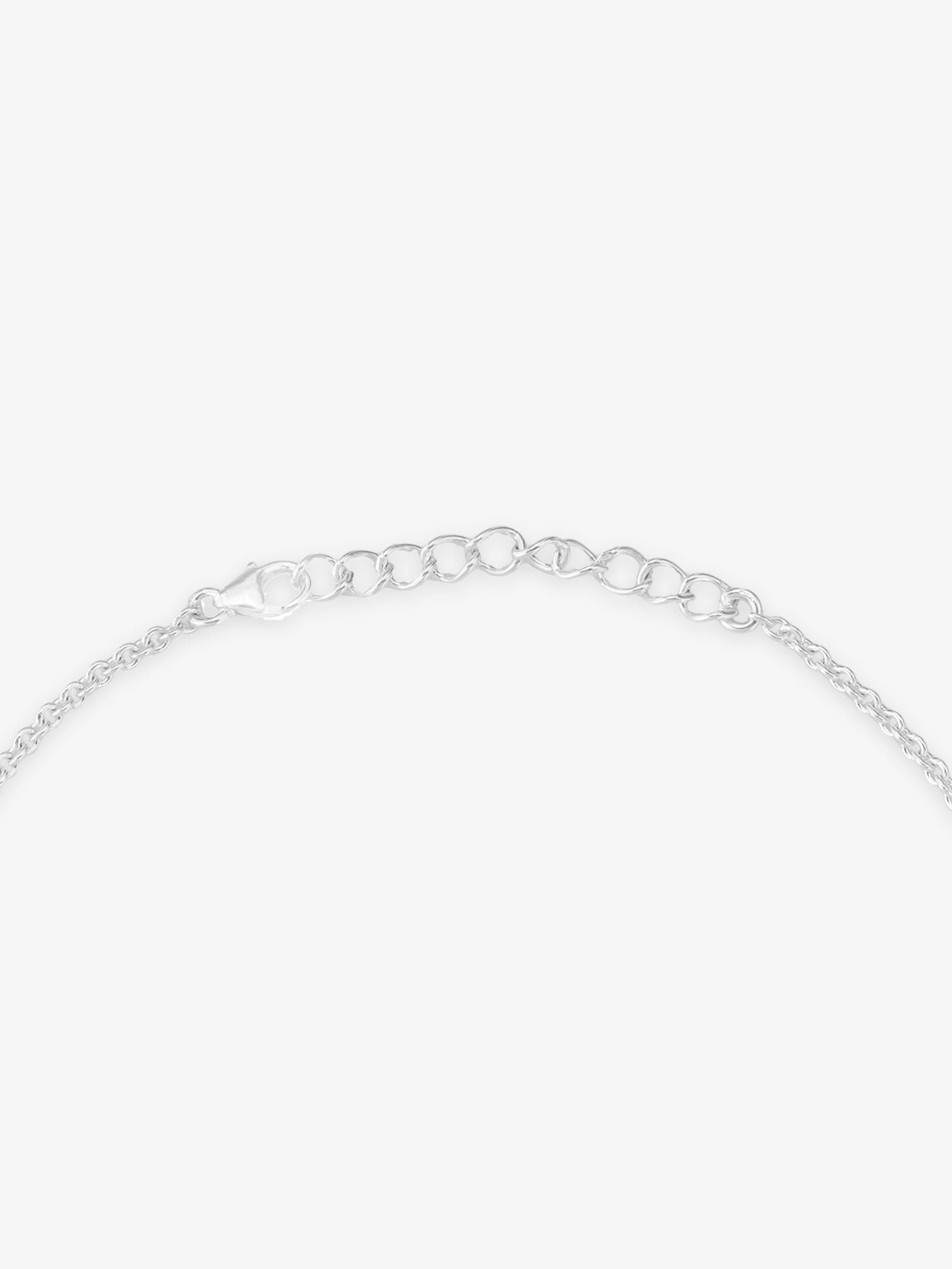 Side profile of SIJA 925 Silver Butterfly Bud Anklet showing durable sterling silver chain artistry
