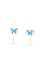Detailed view of SIJA 925 Silver Butterfly Hook Earrings highlighting ornamental finish polished sterling silver craftsmanship secure hook setting