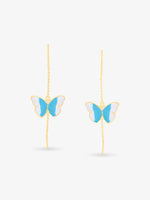 SIJA 925 Silver Butterfly Hook Earrings sterling silver jewellery elegant butterfly design full front hero view accessory
