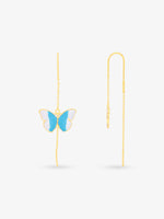 Side profile of SIJA 925 Silver Butterfly Hook Earrings sterling silver jewellery elegant accessory durable construction polished edges