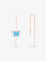 Side profile of SIJA 925 Silver Butterfly Hook Earrings sterling silver jewellery elegant accessory durable construction polished edges
