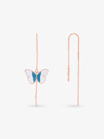 Side profile of SIJA 925 Silver Butterfly Hook Earrings sterling silver jewellery elegant accessory durable construction polished edges