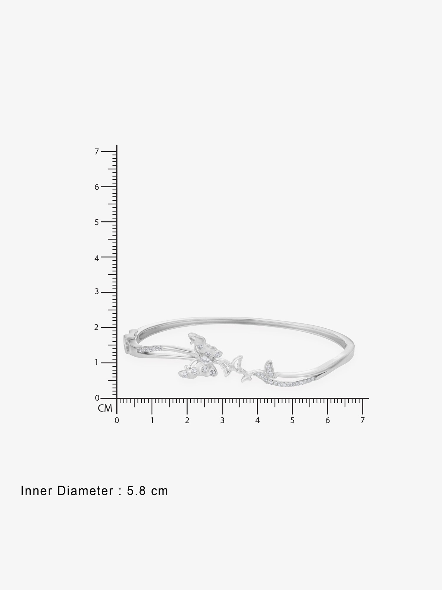 Reverse of SIJA Butterfly Whisper Bracelet showing BIS 925 hallmark stamp certified sterling silver jewellery authenticity and quality assurance