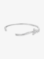 Side profile of SIJA 925 Silver Butterfly Whisper Bracelet sterling silver jewellery elegant accessory durable construction polished edges